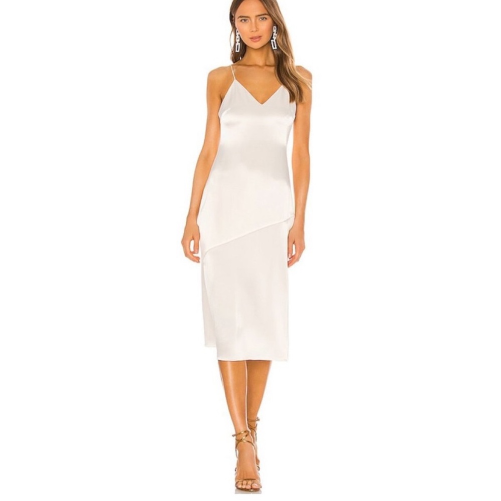 White Satin Slip Dress